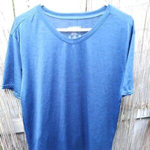 Real Essentials Sapphire Blue & Dark Gray V-Neck Short Sleeve Shirt - Men - XL
